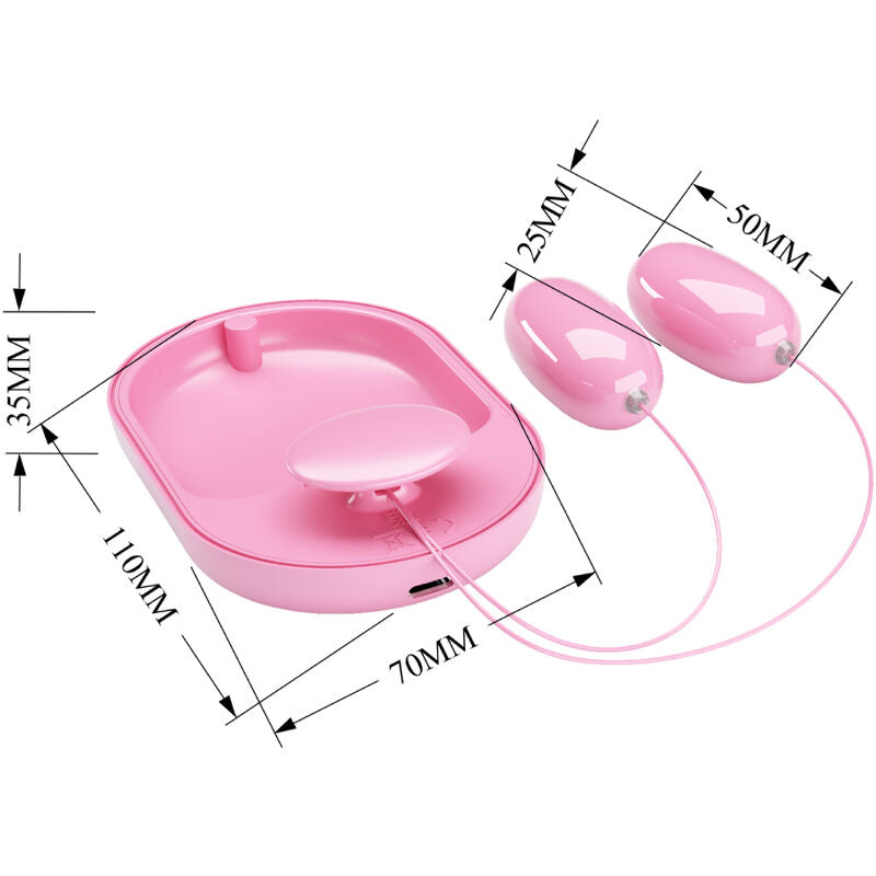 Close-up of the PRETTY LOVE Bala Vibrante Rosa with 12 functions, highlighting its soft texture and compact design.