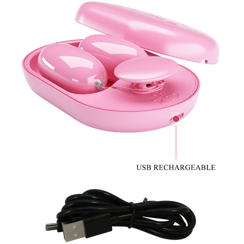 Close-up of the PRETTY LOVE Bala Vibrante Rosa with 12 functions, highlighting its soft texture and compact design.