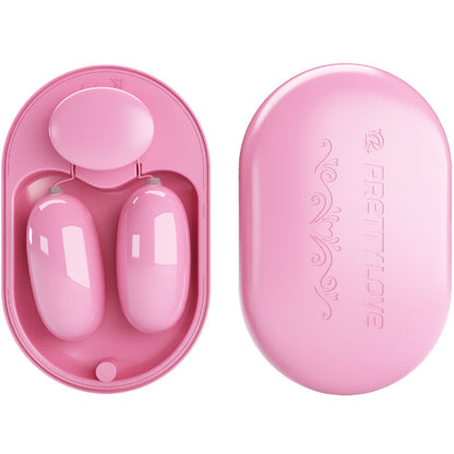Close-up of the PRETTY LOVE Bala Vibrante Rosa with 12 functions, highlighting its soft texture and compact design.