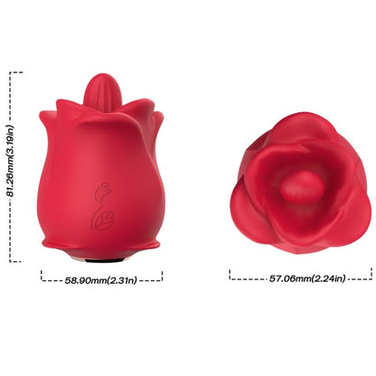 ARMONY Vibrador Aspirador Clitoriano Rosa Vermelho com design de rosa e 9 modos de vibração.