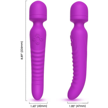 ARMONY Massageador Vibrador com Efeito de Calor Impermeável Roxo, mostrando o design ergonómico e material de silicone.