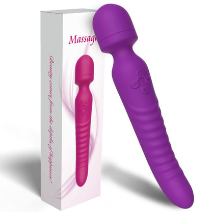 ARMONY Massageador Vibrador com Efeito de Calor Impermeável Roxo, mostrando o design ergonómico e material de silicone.