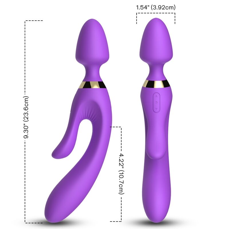 ARMONY Vibrador Coelhinho Roxo com silicone médico e recarregável USB.