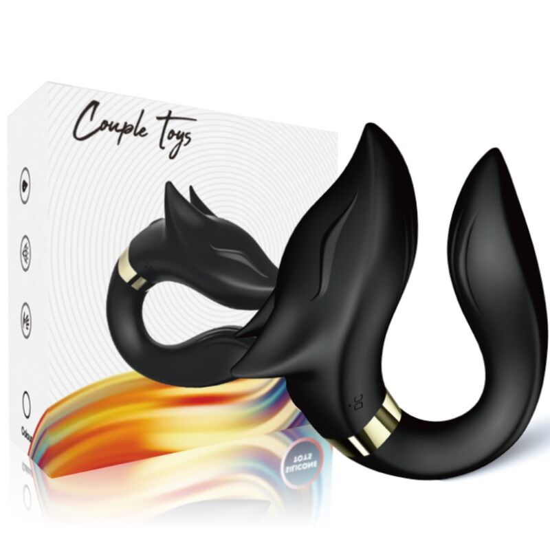 ARMONY Vibrador para Casais Fox com Controle Remoto, design elegante e silicone macio para prazer mútuo.