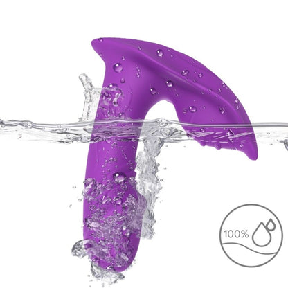 Vibrador Wearable ARMONY Roxo com Controlo Remoto, detalhe do design ergonómico e silicone.