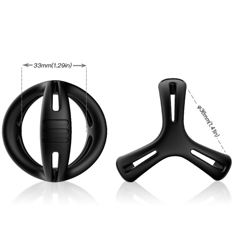 ARMONY Anel Peniano X-Ring Multiposição Preto em silicone ergonómico para maior prazer e ereção.