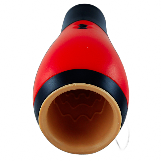 Detalhe do BAILE Masturbador Masculino Amante de Sexo Oral com 30V e Adaptador, mostrando o design ergonómico e a textura do silicone.