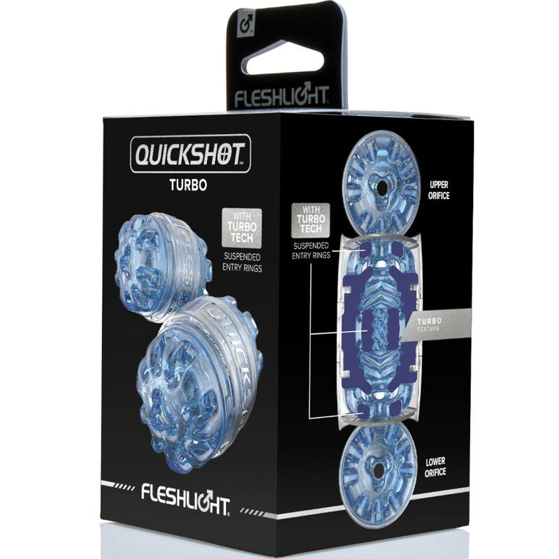FLESHLIGHT - MASTURBADOR QUICKSHOT TURBO AZUL HIELO