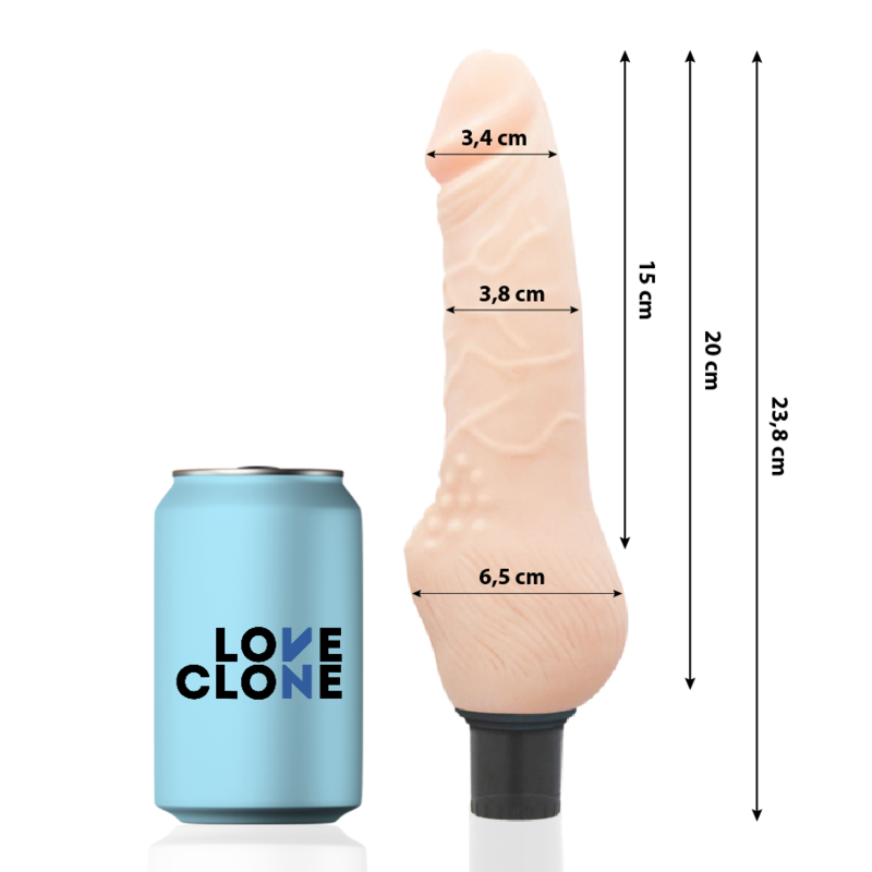 LOVECLONE - DAVEN AUTO LUBRICACIÓN REALISTA 23,8 CM -O- 3,8 CM
