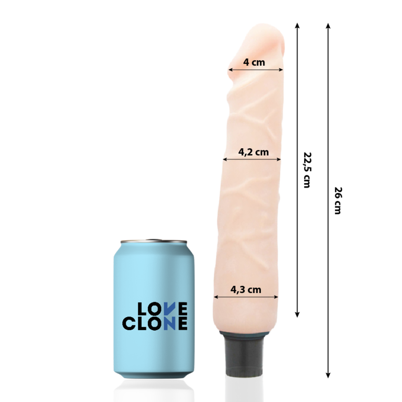 LOVECLONE - VIBRADOR AUTOLUBRICANTE JANSEN 26 CM -O- 4,2 CM