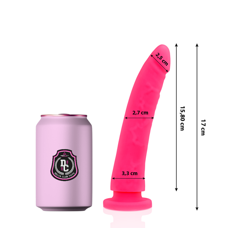 DELTA CLUB - DILDO DOCTOR DE SILICONA ROSA 17 CM -O- 3 CM