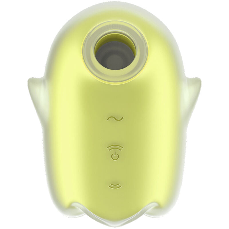Vibrador Air Pulse Glowing Ghost Brilla en la Oscuridad Amarillo