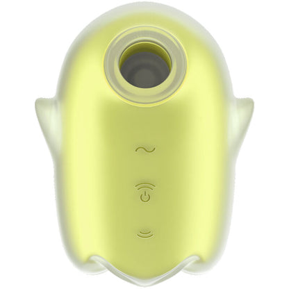Vibrador Air Pulse Glowing Ghost Brilla en la Oscuridad Amarillo