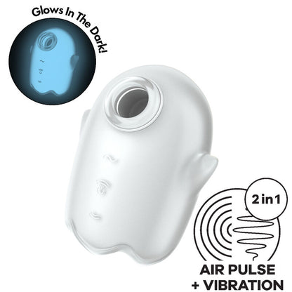 Vibrador Air Pulse Glowing Ghost Brilla en la Oscuridad Amarillo
