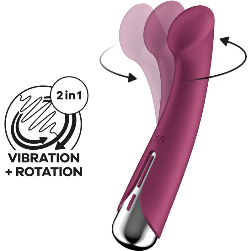 Satisfyer Vibrador G-Spot Spinning 1 Rotação e Vibração Intensa Vermelho para prazer duplo.