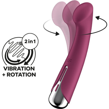 Satisfyer Vibrador G-Spot Spinning 1 Rotação e Vibração Intensa Vermelho para prazer duplo.