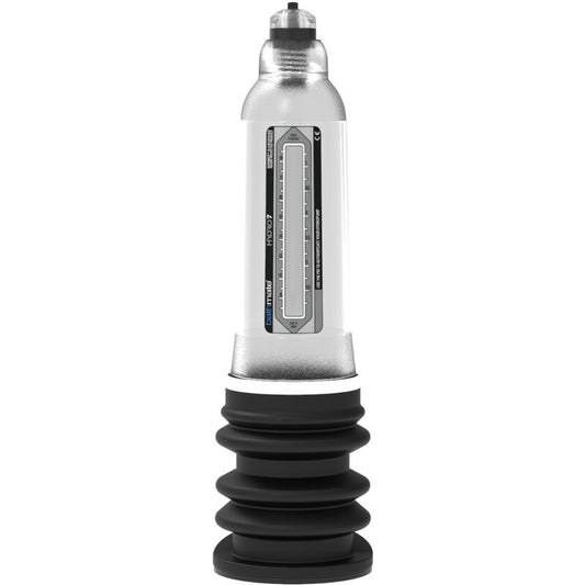 Bomba peniana hidráulica BATHMATE Hydro 7 Hercules Transparente para aumento e desenvolvimento.