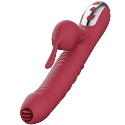 Armony Vibrador com Sucção e Língua Estimulante Burgundy, destacando o design elegante e as funcionalidades.