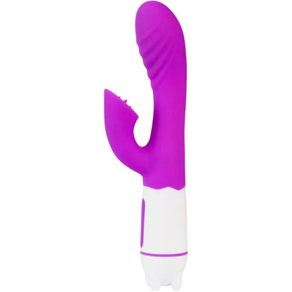 Close-up do Vibrador e Estimulador Armony Happy com Língua Recarregável Violeta, mostrando a forma ergonómica e a ponta simuladora.