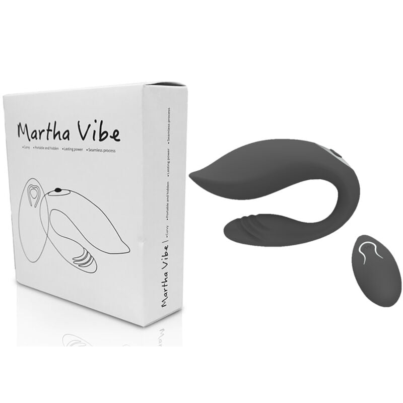 Vibrador para casais Armony Martha preto com controlo remoto