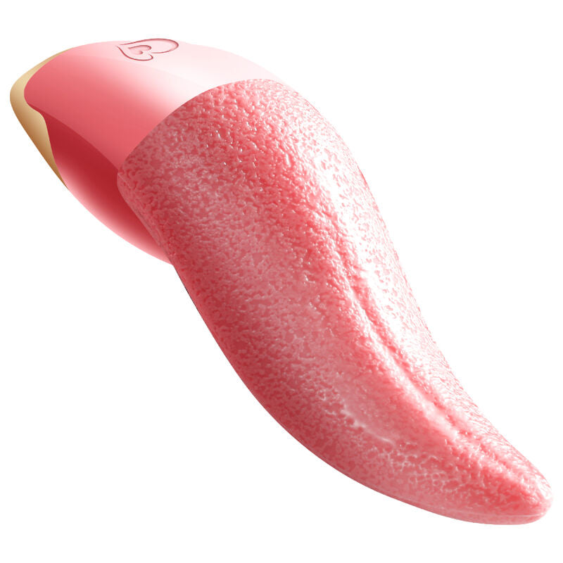 Armony Vibrador e Estimulador de Língua com 9 padrões de vibração em silicone coral.
