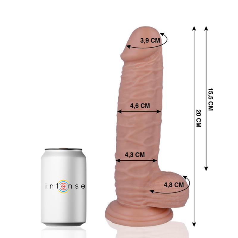 Dildo realista MR INTENSE de 20 cm com ventosa para prazer autêntico e versátil