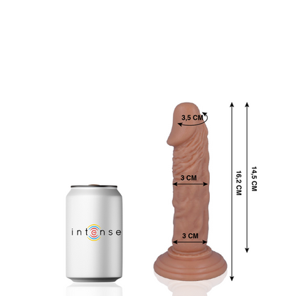Close-up of the MR INTENSE Pack 3 Dildos Realistas with suction cup, showing realistic texture and features.