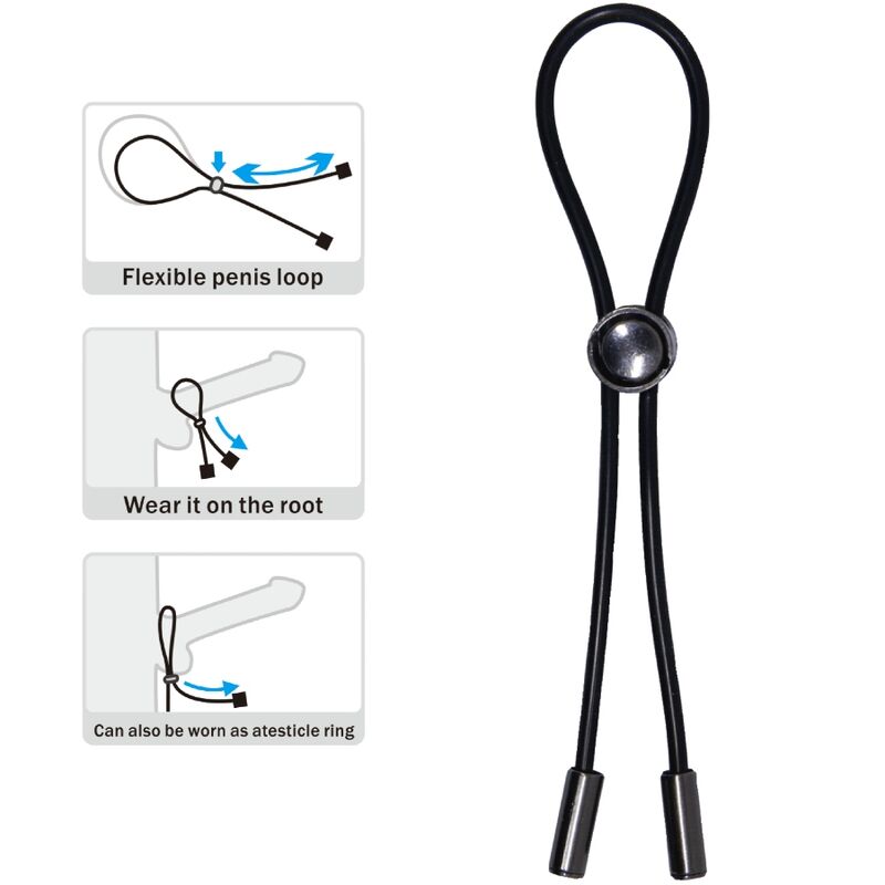 Anel de pénis Pretty Love com cordão e estimulador testicular, design ergonómico