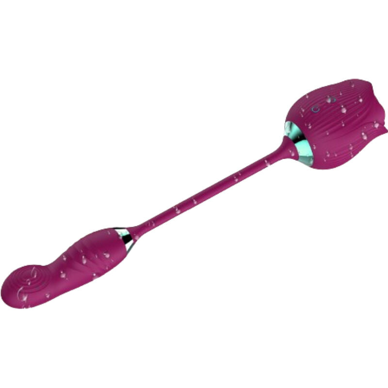 Vibrador Armony Delight Flower violeta com função de sucção e bumping para estimulação clitoriana.
