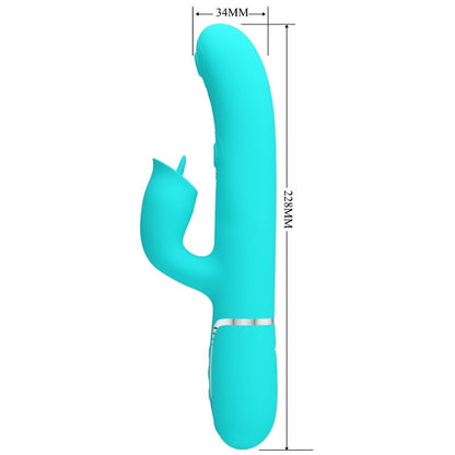 Pretty Love Vibrador de Coelho com Estimulador Clitoriano Aqua Verde