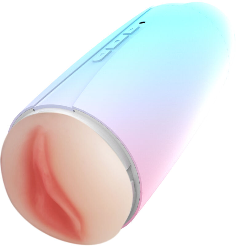 Close-up of the Armony Masturbador Duplo Vibratório Vaginal e Oral showing its texture and features.