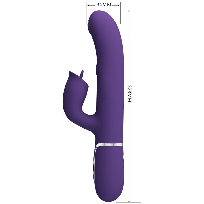 Vibrador de coelho BONITO AMOR Roxo com estimulador clitoriano