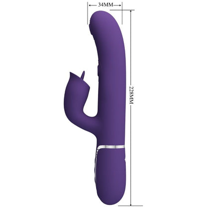 Vibrador de coelho BONITO AMOR Roxo com estimulador clitoriano