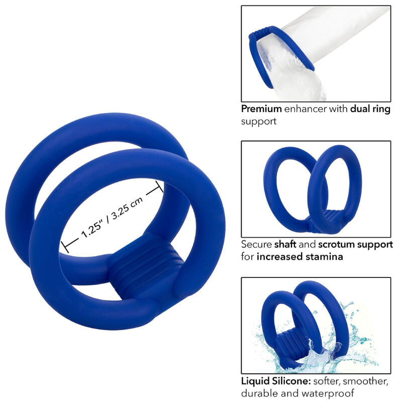 Anillo Peneano Doble Admiral de Silicona Azul