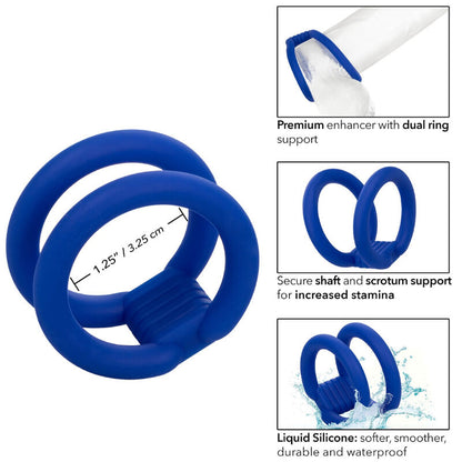 Anillo Peneano Doble Admiral de Silicona Azul