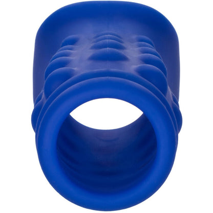 Funda para Pene Admiral con Estrías de Silicona Líquida Azul