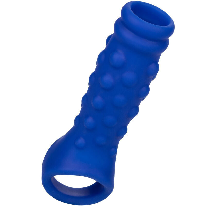 Funda para Pene Admiral con Estrías de Silicona Líquida Azul