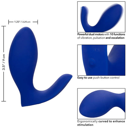 Estimulador de Próstata y Vibrador Rimming Admiral Azul