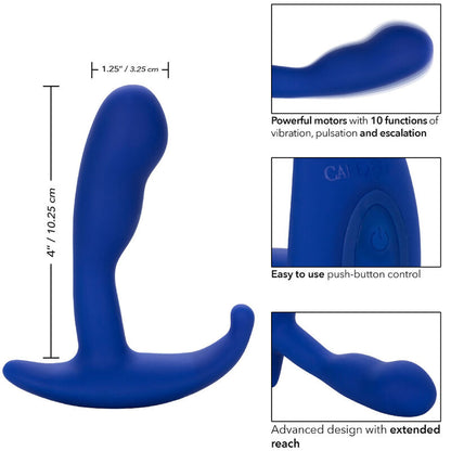 Estimulador Anal Curvo y Vibrador Admiral con 10 Funciones