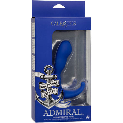 Estimulador Anal Curvo y Vibrador Admiral con 10 Funciones