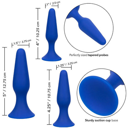 Plug Anal de Entrenamiento con 3 Piezas Azules