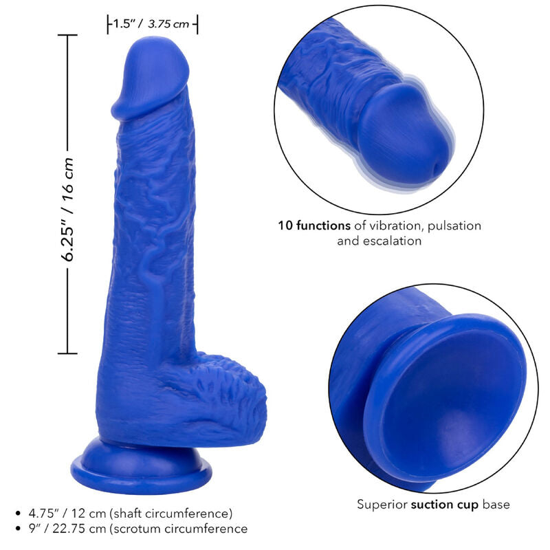 Dildo Vibrador Realista Sailor Admiral con 10 Funciones y Ventosa Azul