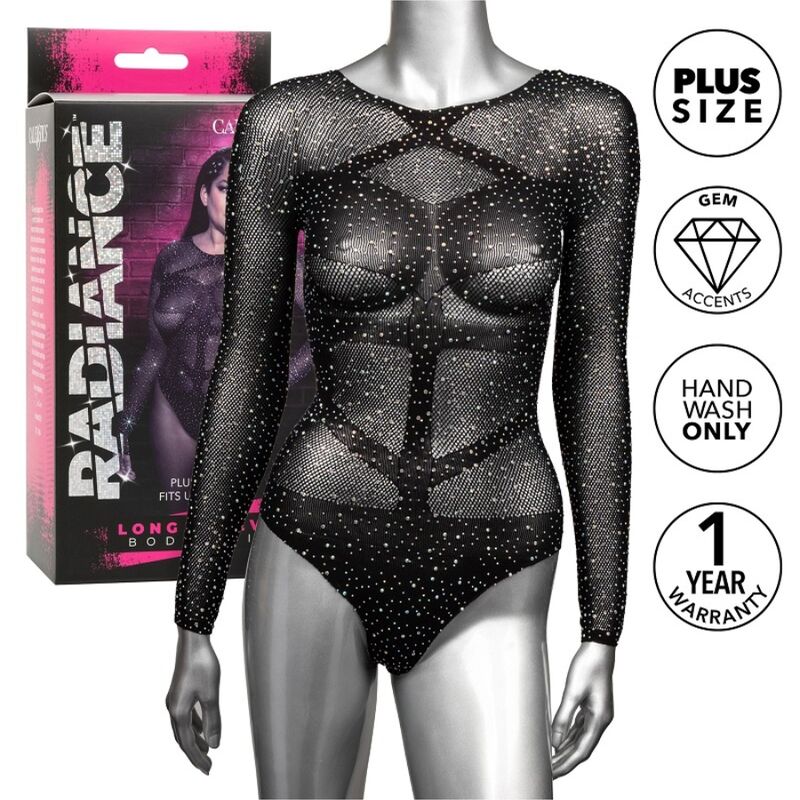 Body Radiance Talla Grande de Manga Larga con Pedrería