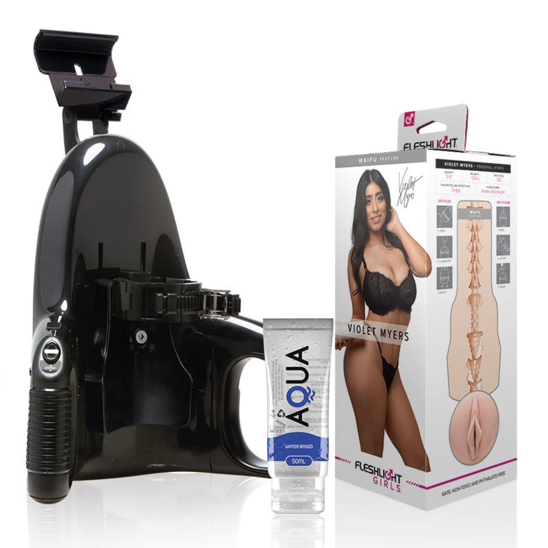 FLESHLIGHT - VIOLET MYERS WAIFU + LIBERACIÓN UNIVERSAL + LUBRICANTE AQUA CALIDAD 50 ML