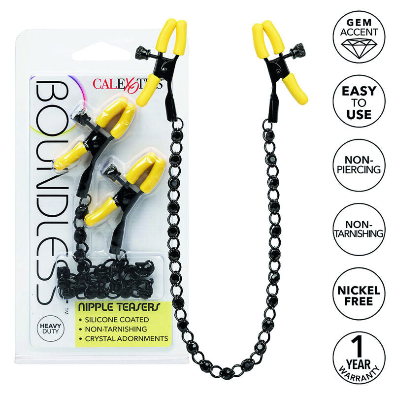 Pinzas para Pezones Boundless con Cadena y Cristales