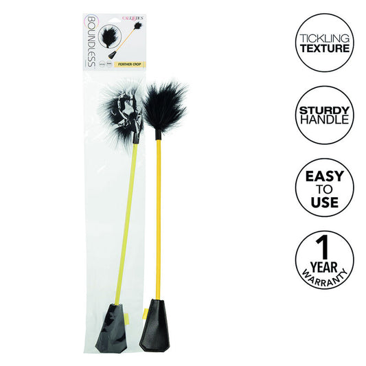 Látigo BDSM Doble con Plumas Boundless