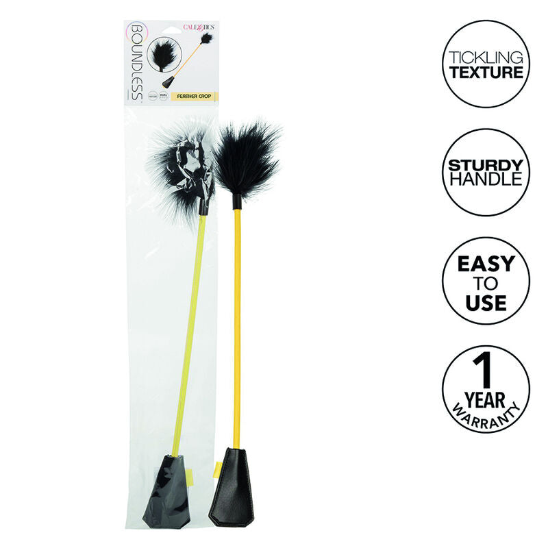 Látigo BDSM Doble con Plumas Boundless