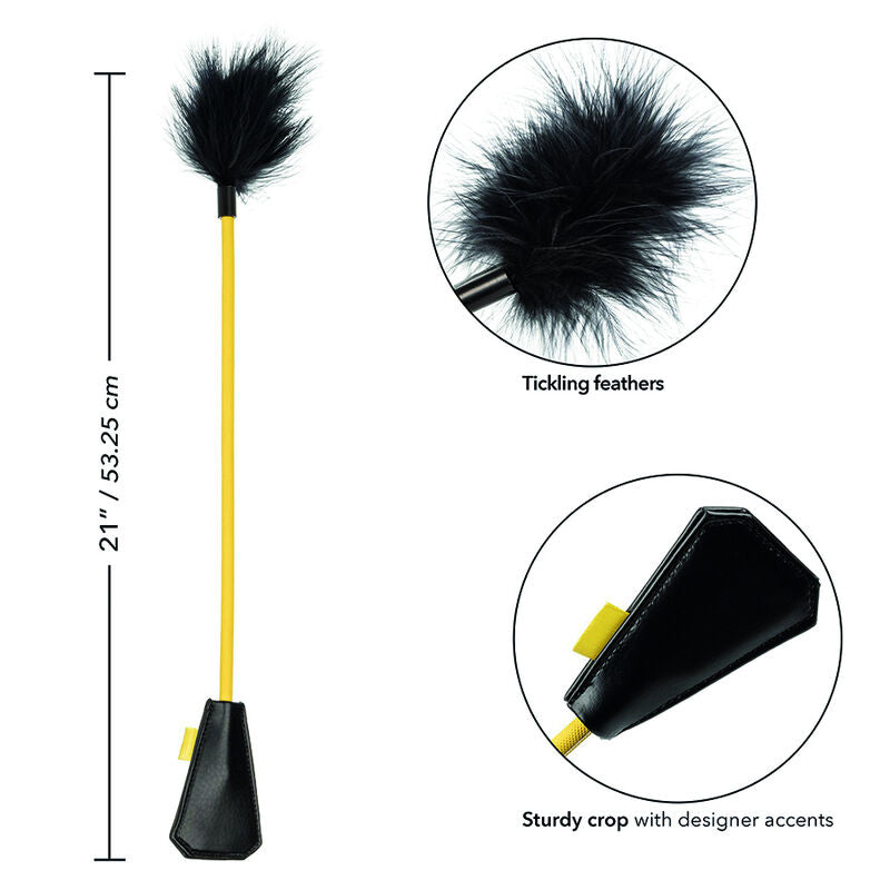 Látigo BDSM Doble con Plumas Boundless