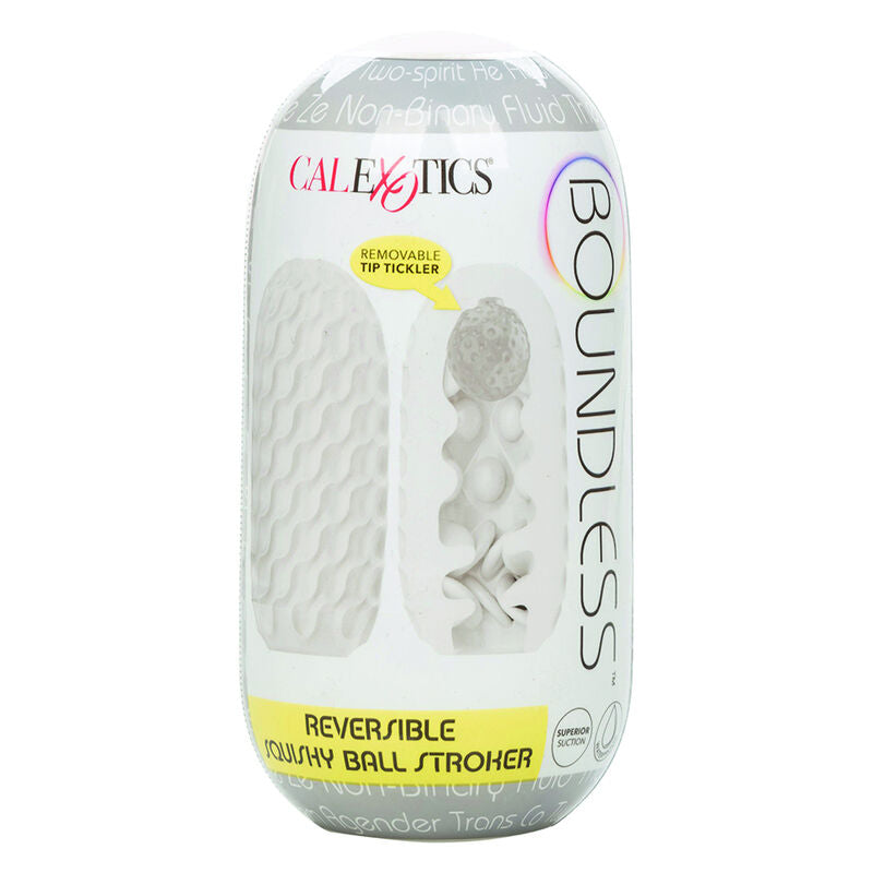 Masturbador Masculino Boundless Reversible Squishy Ball Stroker Amarillo