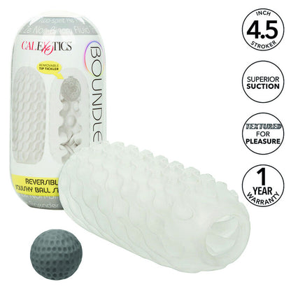 Masturbador Masculino Boundless Reversible Squishy Ball Stroker Amarillo
